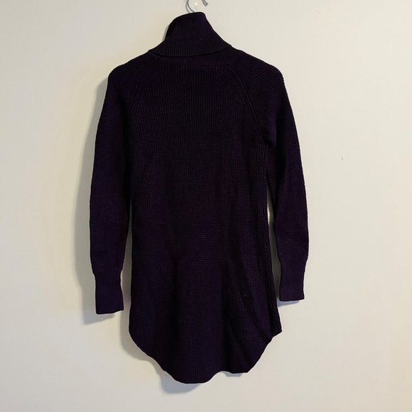 Wilfred Free Purple Turtleneck Merino Wool Sweater Dress, Size XS - Picture 6 of 11
